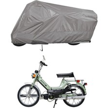 Tegin ACC | Puch Maxi Mopet Bağlantı Tokalı Uyumlu Solarblock Prime Uyumlu Motosiklet Brandası | Su Geçirmez, %99 UV, Yansıtıcı Gümüş Üst, 360° Lastikli, Taşıma Çantalı