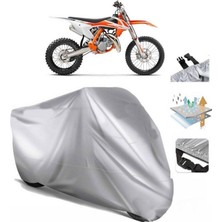 Tegin ACC | Ktm 85 Sx Arka Çanta (Bağlantı Tokalı) Uyumlu Solarblock Prime Uyumlu Motosiklet Brandası | Su Geçirmez, %99 UV, Yansıtıcı Gümüş Üst, 360° Lastikli, Taşıma Çantalı