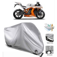 Tegin ACC | Ktm 1190 Rc8 R Arka Çanta (Bağlantı Tokalı) Uyumlu Solarblock Prime Uyumlu Motosiklet Brandası | Su Geçirmez, %99 UV, Yansıtıcı Gümüş Üst