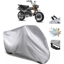 Tegin ACC | Skyteam Skymax Pro Arka Çanta (Bağlantı Tokalı) Uyumlu Solarblock Prime Uyumlu Motosiklet Brandası | Su Geçirmez, %99 UV, Yansıtıcı Gümüş Üst