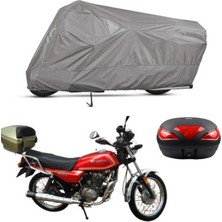 Tegin ACC | Presto PR125 Uyumlu Scooter Brandası | Su Geçirmez, %99 UV, Yansıtıcı Gümüş Üst, 360° Lastikli, Taşıma Çantalı