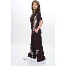 Kız Çocuk Ikili Alt&üst Takım -  Pantolon & Kısa Kollu Tişört – %100 Pamuk - Aüt - 2035