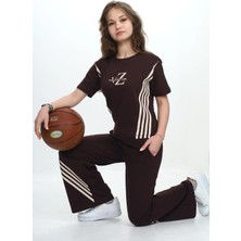 Kız Çocuk Ikili Alt&üst Takım -  Pantolon & Kısa Kollu Tişört – %100 Pamuk - Aüt - 2035