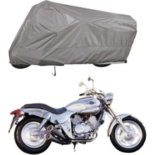 Tegin ACC | Ramzey Qm 250 Bağlantı Tokalı Uyumlu Solarblock Prime Uyumlu Motosiklet Brandası | Su Geçirmez, %99 UV, Yansıtıcı Gümüş Üst, 360° Lastikli, Taşıma Çantalı