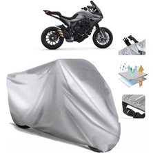Tegin ACC | Mv Agusta Turismo Veloce 800 Arka Çanta (Bağlantı Tokalı) Uyumlu Solarblock Uyumlu Motosiklet Brandası | Su Geçirmez, %99 UV, Yansıtıcı Gümüş Üst