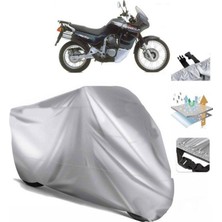 Tegin ACC | Honda Xl 600 Transalp (Bağlantı Tokalı) Uyumlu Solarblock Prime Uyumlu Motosiklet Brandası | Su Geçirmez, %99 UV, Yansıtıcı Gümüş Üst, 360° Lastikli, Taşıma Çantalı