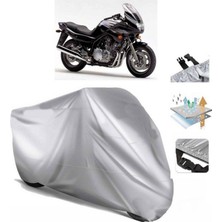 Tegin ACC | Yamaha Xj 900 Diversion (Bağlantı Tokalı) Uyumlu Solarblock Prime Uyumlu Motosiklet Brandası | Su Geçirmez, %99 UV, Yansıtıcı Gümüş Üst, 360° Lastikli, Taşıma Çantalı