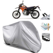 Tegin ACC | Yamaha Xt 125 x Arka Çanta (Bağlantı Tokalı) Uyumlu Solarblock Prime Uyumlu Motosiklet Brandası | Su Geçirmez, %99 UV, Yansıtıcı Gümüş Üst