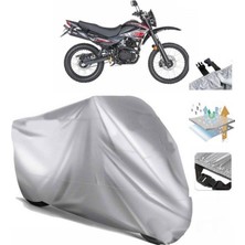 Tegin ACC | Mondial X-Treme Max Arka Çanta (Bağlantı Tokalı) Uyumlu Solarblock Prime Uyumlu Motosiklet Brandası | Su Geçirmez, %99 UV, Yansıtıcı Gümüş Üst