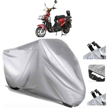 Tegin ACC | Apachi Kont Elektrikli Arka Çanta (Bağlantı Tokalı) Uyumlu Solarblock Uyumlu Motosiklet Brandası | Su Geçirmez, %99 UV, Yansıtıcı Gümüş Üst