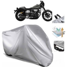 Tegin ACC | Yamaha XV950 Racer (Bağlantı Tokalı) Uyumlu Solarblock Prime Uyumlu Motosiklet Brandası | Su Geçirmez, %99 UV, Yansıtıcı Gümüş Üst, 360° Lastikli, Taşıma Çantalı