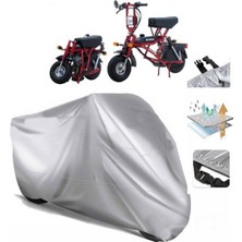 Tegin ACC | Di Blasi R7E (Bağlantı Tokalı) Uyumlu Solarblock Prime Uyumlu Motosiklet Brandası | Su Geçirmez, %99 UV, Yansıtıcı Gümüş Üst, 360° Lastikli, Taşıma Çantalı