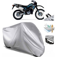 Tegin ACC | Yamaha Dt 125R Arka Çanta (Bağlantı Tokalı) Uyumlu Solarblock Prime Uyumlu Motosiklet Brandası | Su Geçirmez, %99 UV, Yansıtıcı Gümüş Üst