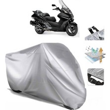 Tegin ACC | Honda Fjs 400 Silverwing Arka Çanta (Bağlantı Tokalı) Uyumlu Solarblock Uyumlu Motosiklet Brandası | Su Geçirmez, %99 UV, Yansıtıcı Gümüş Üst