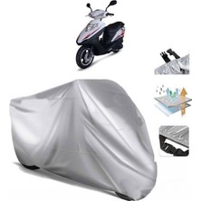 Tegin ACC | Kuba Hasat 100 Arka Çanta (Bağlantı Tokalı) Uyumlu Solarblock Prime Uyumlu Motosiklet Brandası | Su Geçirmez, %99 UV, Yansıtıcı Gümüş Üst