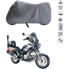 Tegin ACC | Kanuni Tiger 250 Bağlantı Tokalı Uyumlu Solarblock Prime Uyumlu Motosiklet Brandası | Su Geçirmez, %99 UV, Yansıtıcı Gümüş Üst, 360° Lastikli, Taşıma Çantalı