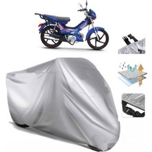 Tegin ACC | Kuba Runner 50 Arka Çanta (Bağlantı Tokalı) Uyumlu Solarblock Prime Uyumlu Motosiklet Brandası | Su Geçirmez, %99 UV, Yansıtıcı Gümüş Üst