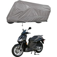 Tegin ACC | Aprilia Scarabeo Bağlantı Tokalı Uyumlu Solarblock Prime Uyumlu Motosiklet Brandası | Su Geçirmez, %99 UV, Yansıtıcı Gümüş Üst, 360° Lastikli, Taşıma Çantalı