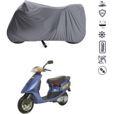 Tegin ACC | Aprilia Leonardo 125 Bağlantı Tokalı Uyumlu Solarblock Prime Uyumlu Motosiklet Brandası | Su Geçirmez, %99 UV, Yansıtıcı Gümüş Üst, 360° Lastikli, Taşıma Çantalı