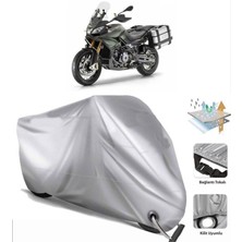 Tegin ACC | Aprilia Caponord 1200 Rally Arka Çanta (Bağlantı Tokalı) Uyumlu Solarblock Uyumlu Motosiklet Brandası | Su Geçirmez, %99 UV, Yansıtıcı Gümüş Üst