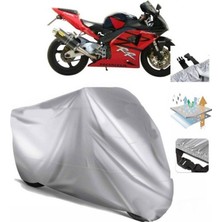 Tegin ACC | Honda Cbr 900 Rr Arka Çanta (Bağlantı Tokalı) Uyumlu Solarblock Prime Uyumlu Motosiklet Brandası | Su Geçirmez, %99 UV, Yansıtıcı Gümüş Üst