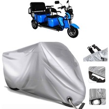 Tegin ACC | Arora Tdl 25Z Derya Elektrikli Arka Çanta (Bağlantı Tokalı) Uyumlu Solarblock Uyumlu Motosiklet Brandası | Su Geçirmez, %99 UV, Yansıtıcı Gümüş Üst