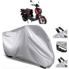 Tegin ACC | Arora Anka 7000 Elektrikli Arka Çanta (Bağlantı Tokalı) Uyumlu Solarblock Uyumlu Motosiklet Brandası | Su Geçirmez, %99 UV, Yansıtıcı Gümüş Üst