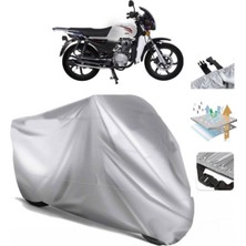 Tegin ACC | Rmg Moto Gusto Ranger 100 Arka Çanta (Bağlantı Tokalı) Uyumlu Solarblock Uyumlu Motosiklet Brandası | Su Geçirmez, %99 UV, Yansıtıcı Gümüş Üst