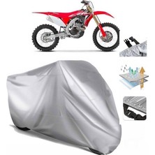 Tegin ACC | Honda Crf 250 R Arka Çanta (Bağlantı Tokalı) Uyumlu Solarblock Prime Uyumlu Motosiklet Brandası | Su Geçirmez, %99 UV, Yansıtıcı Gümüş Üst