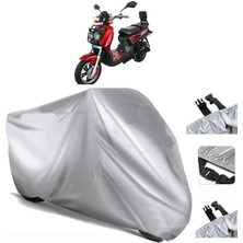 Tegin ACC | Kral Motor Kr-07 Elektrikli Arka Çanta (Bağlantı Tokalı) Uyumlu Solarblock Uyumlu Motosiklet Brandası | Su Geçirmez, %99 UV, Yansıtıcı Gümüş Üst