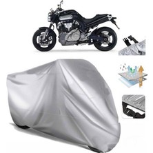 Tegin ACC | Yamaha Mt-01 (Bağlantı Tokalı) Uyumlu Solarblock Prime Uyumlu Motosiklet Brandası | Su Geçirmez, %99 UV, Yansıtıcı Gümüş Üst, 360° Lastikli, Taşıma Çantalı
