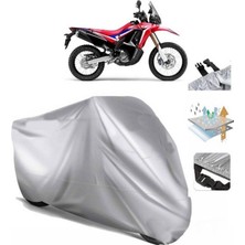 Tegin ACC | Honda Crf 250 Rally (Bağlantı Tokalı) Uyumlu Solarblock Prime Uyumlu Motosiklet Brandası | Su Geçirmez, %99 UV, Yansıtıcı Gümüş Üst, 360° Lastikli, Taşıma Çantalı