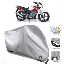 Tegin ACC | Arora Ar 185-20 Fırtına Arka Çanta (Bağlantı Tokalı) Uyumlu Solarblock Uyumlu Motosiklet Brandası | Su Geçirmez, %99 UV, Yansıtıcı Gümüş Üst