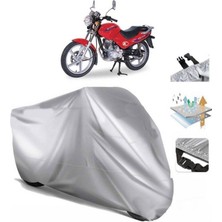 Tegin ACC | Kymco Ck 125 Pulsar Arka Çanta (Bağlantı Tokalı) Uyumlu Solarblock Prime Uyumlu Motosiklet Brandası | Su Geçirmez, %99 UV, Yansıtıcı Gümüş Üst