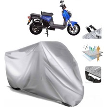 Tegin ACC | Rmg Moto Gusto Rapido Arka Çanta (Bağlantı Tokalı) Uyumlu Solarblock Uyumlu Motosiklet Brandası | Su Geçirmez, %99 UV, Yansıtıcı Gümüş Üst