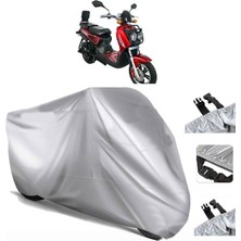 Tegin ACC | Kral Motor Kr-07-2 Elektrikli Arka Çanta (Bağlantı Tokalı) Uyumlu Solarblock Uyumlu Motosiklet Brandası | Su Geçirmez, %99 UV, Yansıtıcı Gümüş Üst