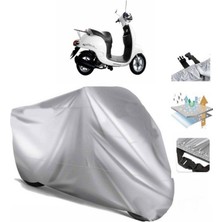 Tegin ACC | Motoran Wino 80 Arka Çanta (Bağlantı Tokalı) Uyumlu Solarblock Prime Uyumlu Motosiklet Brandası | Su Geçirmez, %99 UV, Yansıtıcı Gümüş Üst