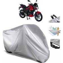 Tegin ACC | Salcano Sb 150 Arka Çanta (Bağlantı Tokalı) Uyumlu Solarblock Prime Uyumlu Motosiklet Brandası | Su Geçirmez, %99 UV, Yansıtıcı Gümüş Üst