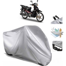 Tegin ACC | Motoran Torro Lx 100 Arka Çanta (Bağlantı Tokalı) Uyumlu Solarblock Uyumlu Motosiklet Brandası | Su Geçirmez, %99 UV, Yansıtıcı Gümüş Üst