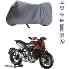 Tegin ACC | Mv Agusta B3 800 Eas Italia Bağlantı Tokalı Uyumlu Solarblock Uyumlu Motosiklet Brandası | Su Geçirmez, %99 UV, Yansıtıcı Gümüş Üst, 360° Lastikli, Taşıma Çantalı