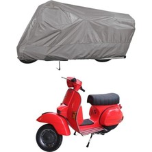 Tegin ACC | Piaggio Px 200 Bağlantı Tokalı Uyumlu Solarblock Prime Uyumlu Motosiklet Brandası | Su Geçirmez, %99 UV, Yansıtıcı Gümüş Üst, 360° Lastikli, Taşıma Çantalı