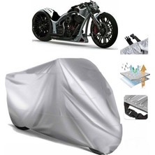 Tegin ACC | Thunderbike Tb-R 3.0 Custom Arka Çanta (Bağlantı Tokalı) Uyumlu Solarblock Uyumlu Motosiklet Brandası | Su Geçirmez, %99 UV, Yansıtıcı Gümüş Üst