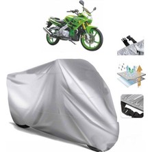 Tegin ACC | Skyjet SJ-150-23 F5 Arka Çanta (Bağlantı Tokalı) Uyumlu Solarblock Prime Uyumlu Motosiklet Brandası | Su Geçirmez, %99 UV, Yansıtıcı Gümüş Üst