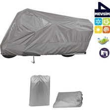 Tegin ACC | Piaggio x Evo 400 Arka Çanta Bağlantı Tokalı Uyumlu Solarblock Prime Uyumlu Motosiklet Brandası | Su Geçirmez, %99 UV, Yansıtıcı Gümüş Üst