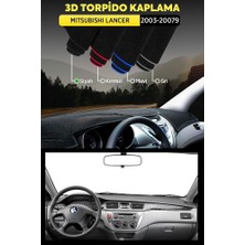 Mıtsubıshı Lancer (2003-20079 3D Torpido Koruma Kılıfı - Ön Göğüs Kaplama - Siyah Şerit