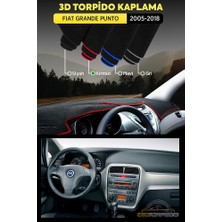 Fiat Grande Punto 2005-2018 Uyumlu 3D Torpido Koruyucu Kılıf - Ön Göğüs Panel Kaplama