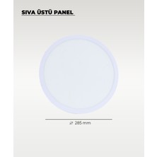 24W Sıva Üstü Yuvarlak LED Panel Beyaz Işık 6500K