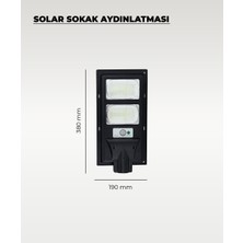 AC Aydınlatma 100W Solar Sokak Aydınlatması 6500K (Beyaz Işık)