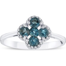 London Blue Topaz Pırlanta Yüzük