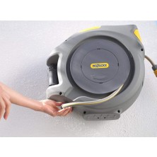 Hozelock 2403-3535H Duvara Monte 30 M Hortumlu Otomatik Geri Sarmalı Hortum Toplama Makara Seti + 2672H Duş Başlıklı Hortum Tabancası